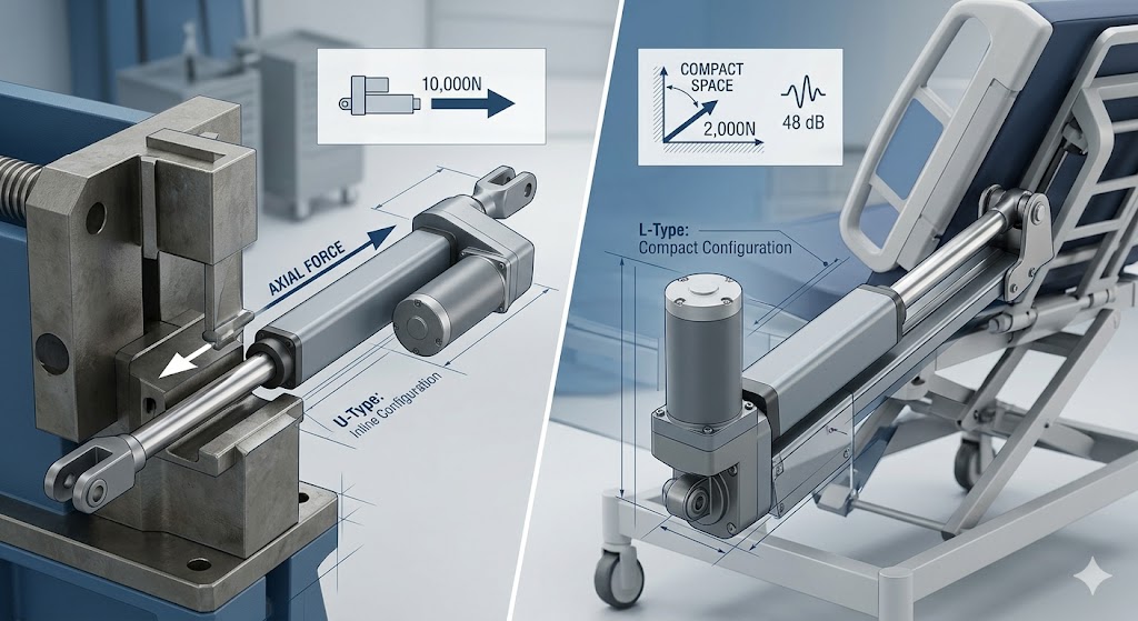 U Type vs L Type Actuator